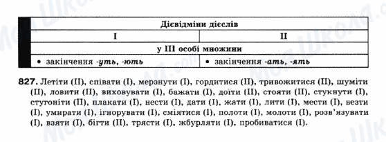 ГДЗ Українська мова 10 клас сторінка 827