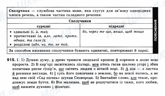 ГДЗ Українська мова 10 клас сторінка 915