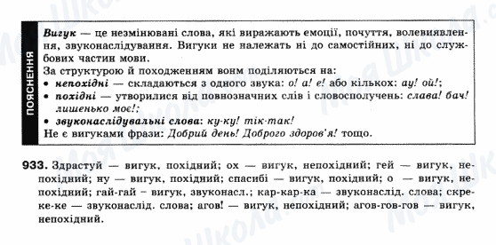 ГДЗ Українська мова 10 клас сторінка 933