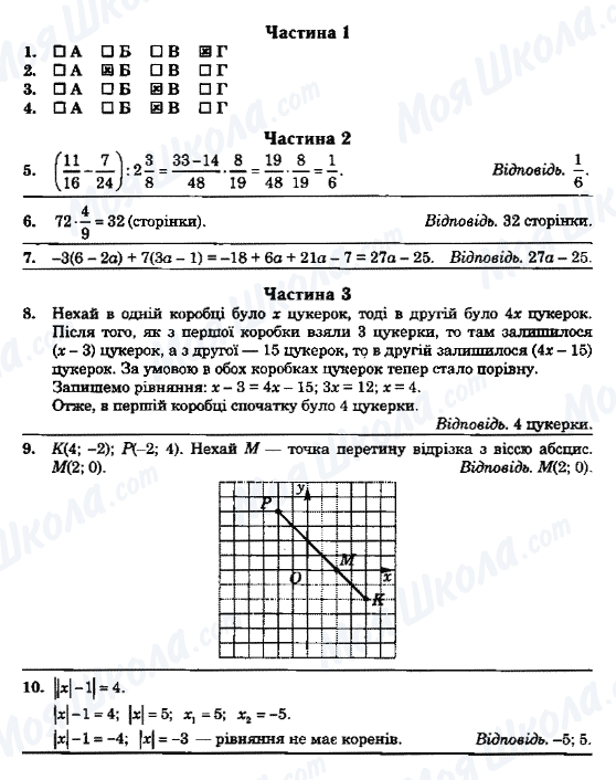 ГДЗ Математика 6 класс страница ВАРІАНТ-17