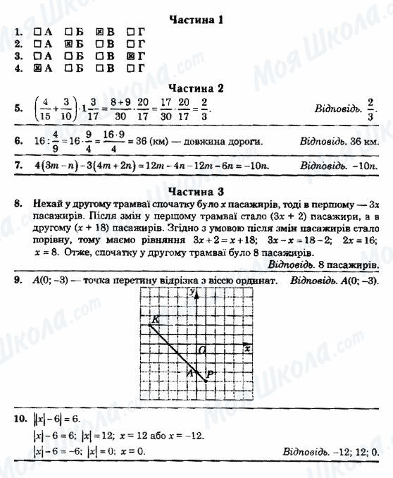 ГДЗ Математика 6 класс страница ВАРІАНТ-2