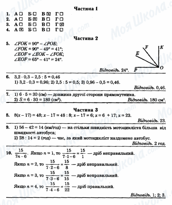 Учебники Математика 5 класс страница ВАРІАНТ-24