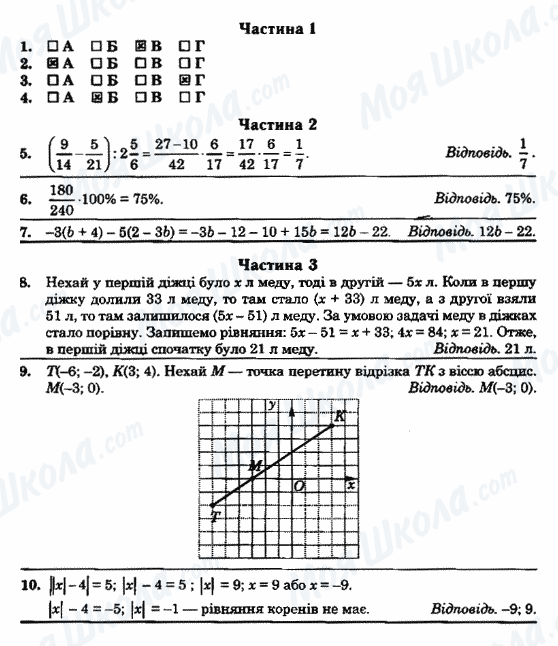 ГДЗ Математика 6 клас сторінка ВАРІАНТ-25