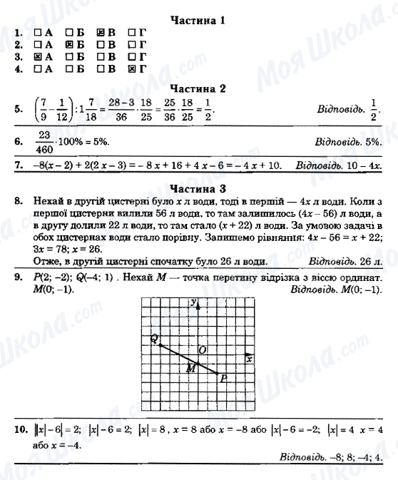 ГДЗ Математика 6 класс страница ВАРІАНТ-26