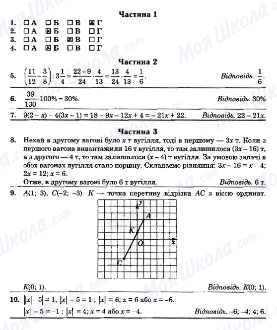 ГДЗ Математика 6 класс страница ВАРІАНТ-28