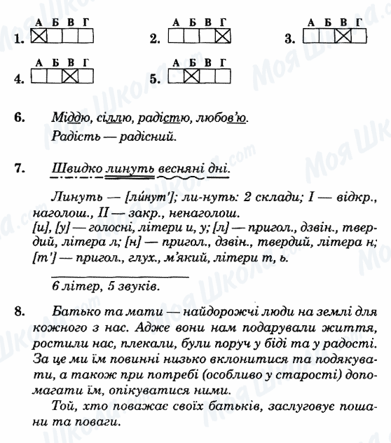 ГДЗ Укр мова 5 класс страница Вариант-32