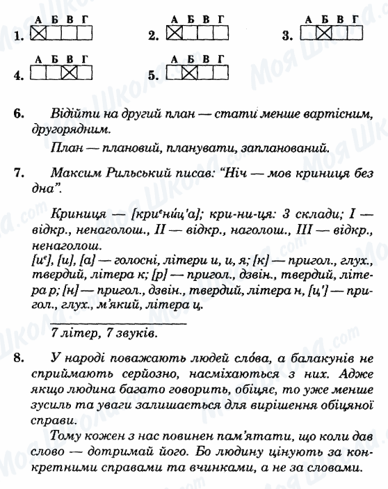 ГДЗ Укр мова 5 класс страница Вариант-36