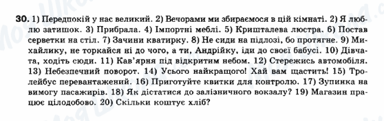 ГДЗ Українська мова 10 клас сторінка 30