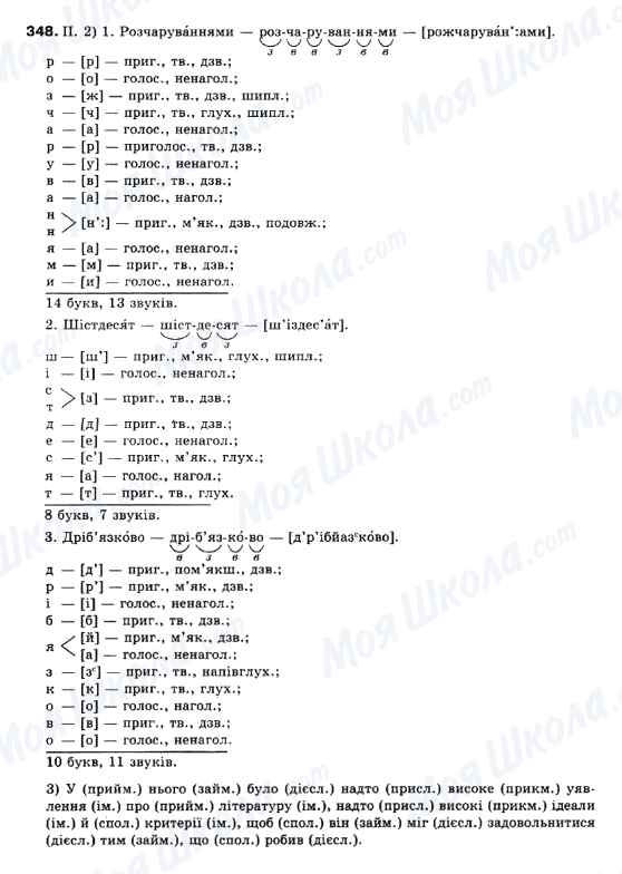 ГДЗ Українська мова 10 клас сторінка 348