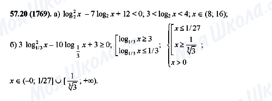 ГДЗ Алгебра 10 класс страница 57.20(1769)