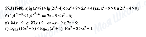 ГДЗ Алгебра 10 клас сторінка 57.3(1748)