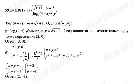 ГДЗ Алгебра 10 класс страница 59.14(1821)