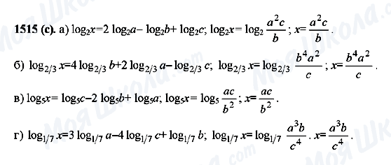 ГДЗ Алгебра 10 клас сторінка 1515(c)