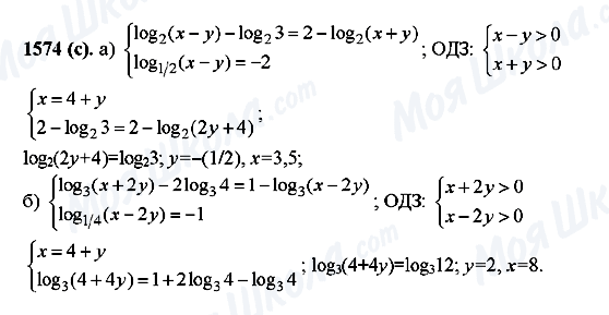 ГДЗ Алгебра 10 клас сторінка 1574(c)