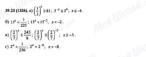 ГДЗ Алгебра 10 клас сторінка 39.23(1326)