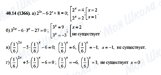 ГДЗ Алгебра 10 клас сторінка 40.14(1366)