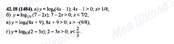 ГДЗ Алгебра 10 класс страница 42.18(1484)