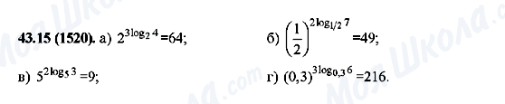 ГДЗ Алгебра 10 класс страница 43.15(1520)