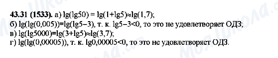 ГДЗ Алгебра 10 клас сторінка 43.31(1533)