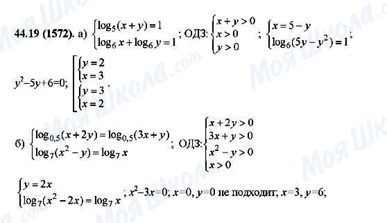 ГДЗ Алгебра 10 класс страница 44.19(1572)