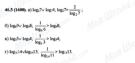 ГДЗ Алгебра 10 класс страница 46.5(1600)