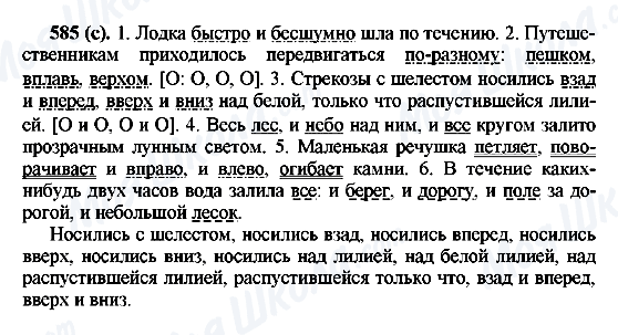 ГДЗ Російська мова 6 клас сторінка 585(с)
