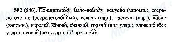 ГДЗ Російська мова 6 клас сторінка 592(546)