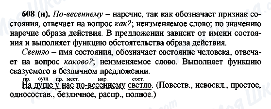 ГДЗ Російська мова 6 клас сторінка 608(н)