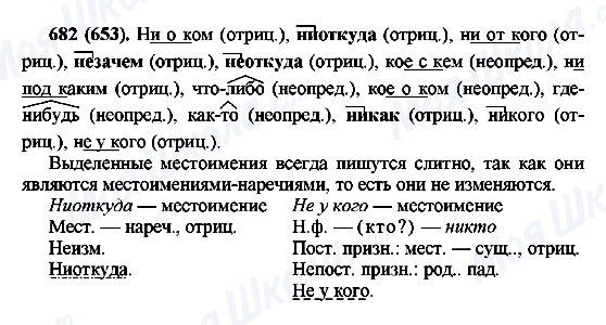 ГДЗ Російська мова 6 клас сторінка 682(653)