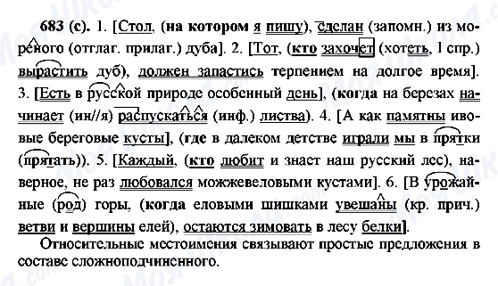 ГДЗ Російська мова 6 клас сторінка 683(с)