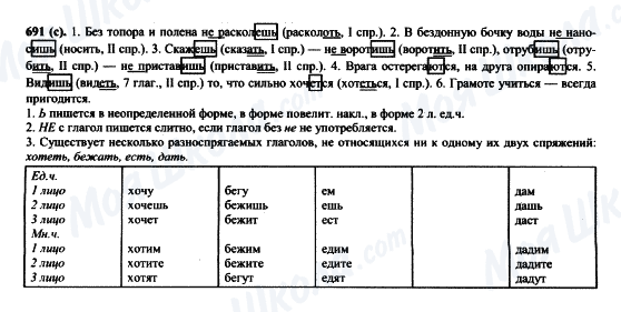 ГДЗ Російська мова 6 клас сторінка 691(c)