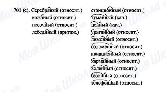 ГДЗ Русский язык 6 класс страница 701(с)