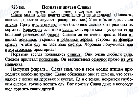 ГДЗ Російська мова 6 клас сторінка 723(н)