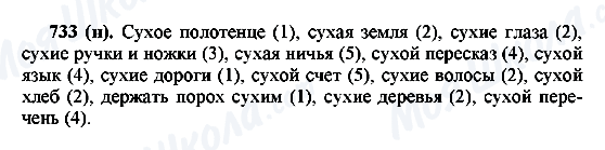ГДЗ Російська мова 6 клас сторінка 733(н)