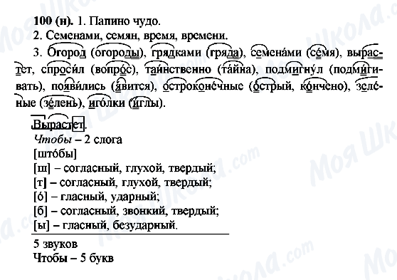 ГДЗ Російська мова 6 клас сторінка 100(н)