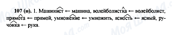 ГДЗ Російська мова 6 клас сторінка 107(н)