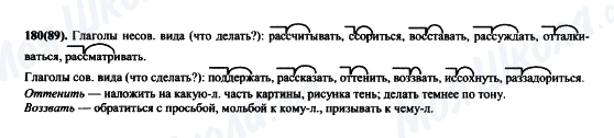 ГДЗ Русский язык 6 класс страница 180(89)
