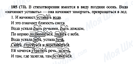 ГДЗ Російська мова 6 клас сторінка 185(73)