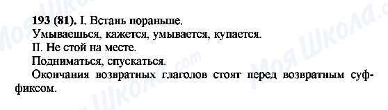 ГДЗ Російська мова 6 клас сторінка 193(81)