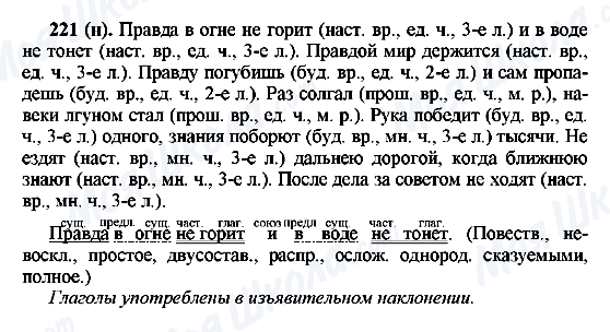 ГДЗ Російська мова 6 клас сторінка 221(н)