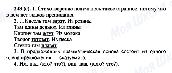 ГДЗ Російська мова 6 клас сторінка 243(с)