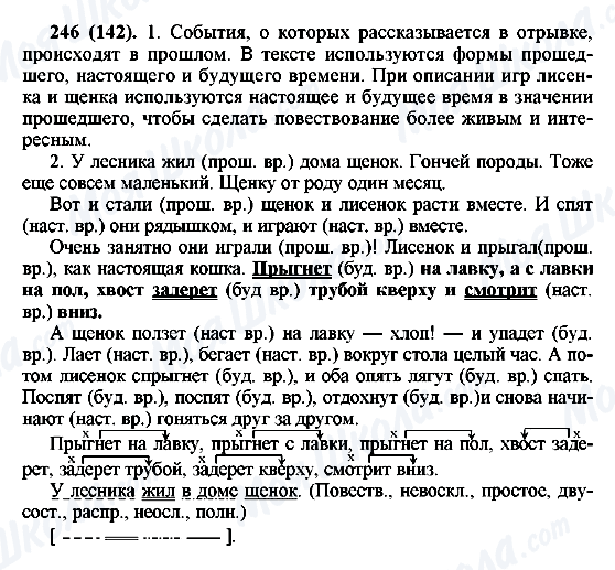 ГДЗ Російська мова 6 клас сторінка 246(142)