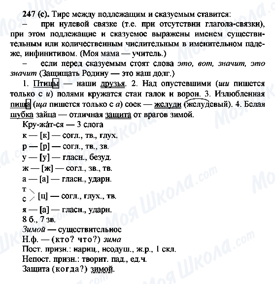 ГДЗ Російська мова 6 клас сторінка 247(с)
