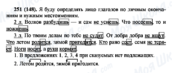 ГДЗ Русский язык 6 класс страница 251(148)