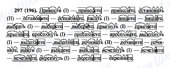 ГДЗ Русский язык 6 класс страница 297(196)