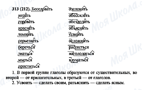 ГДЗ Русский язык 6 класс страница 313(212)