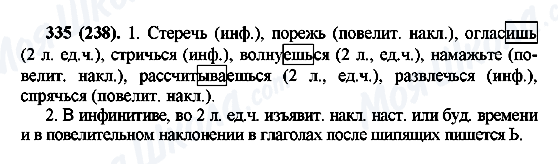 ГДЗ Російська мова 6 клас сторінка 335(238)