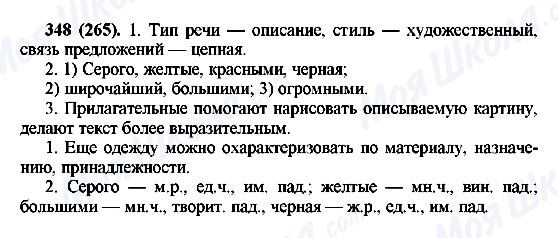 ГДЗ Російська мова 6 клас сторінка 348(265)