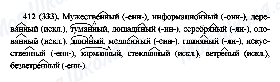 ГДЗ Русский язык 6 класс страница 412(333)