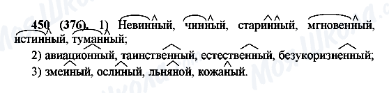 ГДЗ Російська мова 6 клас сторінка 450(376)